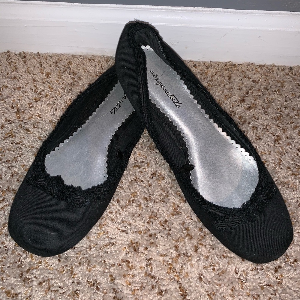 Aeropostale Black Flats